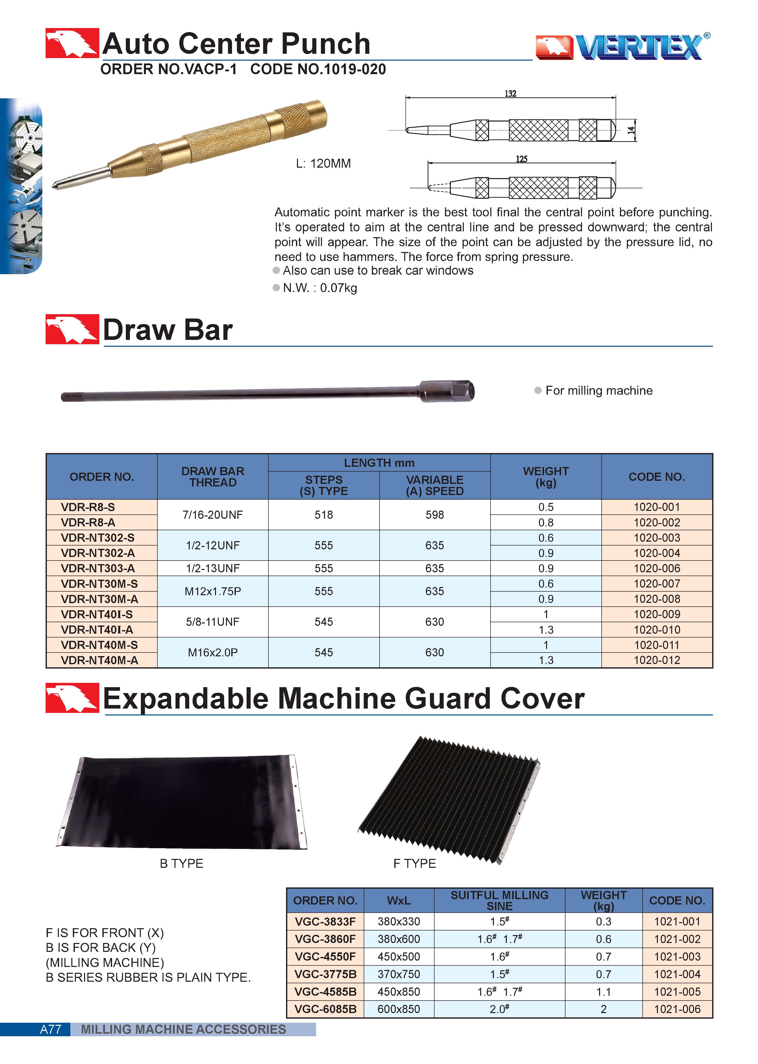 R8 Drawbar Bridgeport Variable Speed 7/16 UNF eBay