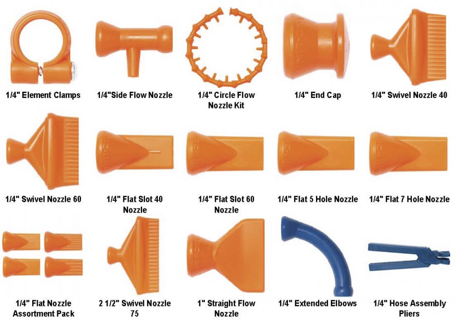 Loc-Line Magnetic Coolant Hose Manifold Kit - 4-Port, 1/4\" Hose ID, 25 Lb Holding Force, For CNC Machine Coolant Distribution